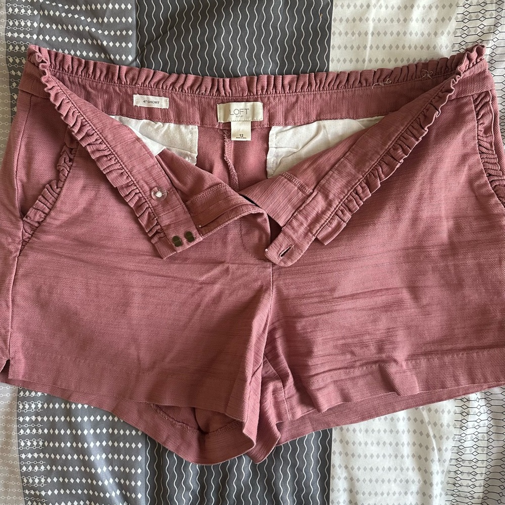 LOFT Pink High Waist Shorts